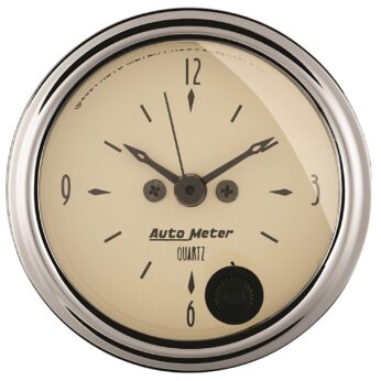 2-1/16 in. CLOCK, 12 HOUR, ANTIQUE BEIGE
