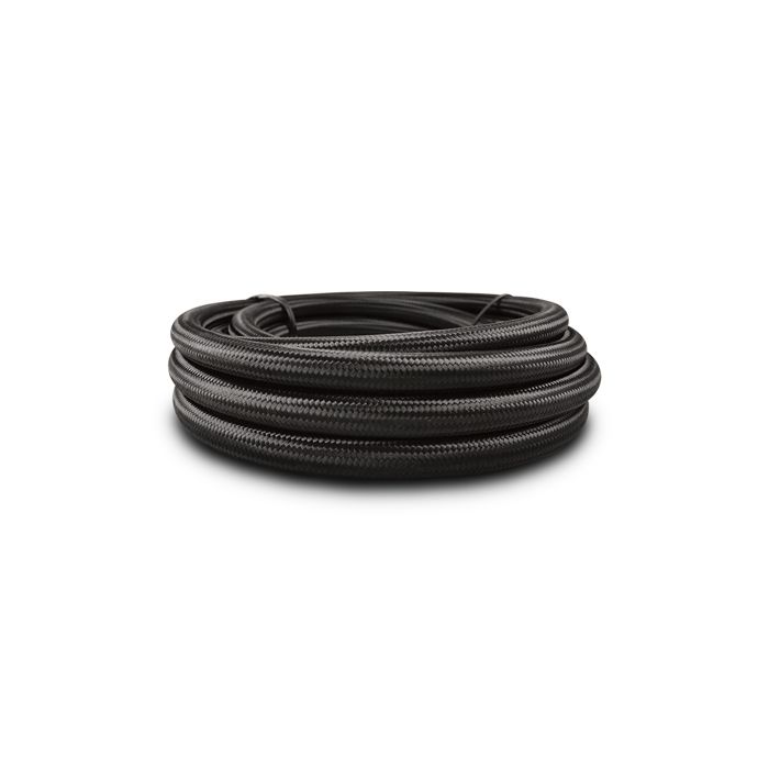 Vibrant Performance - 18984 - 5ft Roll of Black Nylon Braided Flex Hose with PTFE Liner; AN Size: -4