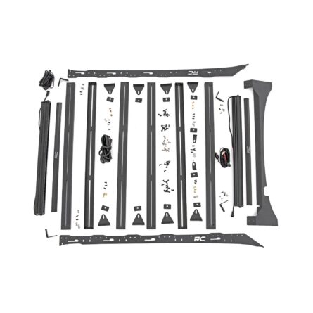 Rough Country Roof Rack - FR & RR 40 Inch Single Row BLK LEDs - Ford F-150 (19-20)