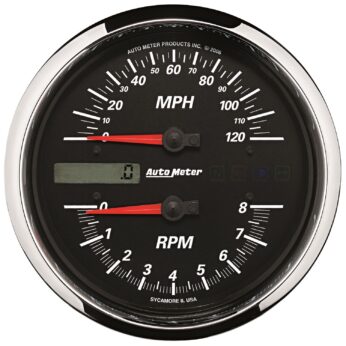 5 in. DIRECT FIT TACHOMETER/SPEEDOMETER COMBO, 8K RPM/120 MPH, BLACK, PRO-CYCLE