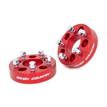Rough Country 1.5 Inch Wheel Spacers- 5x4.5 - Red - Jeep Cherokee XJ/Comanche MJ/Wrangler TJ