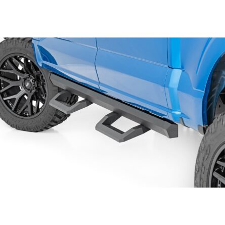 Rough Country SR2 Adjustable Aluminum Steps - Crew Cab - Ford F-150/F-150 Lightning/Super Duty (15-23)