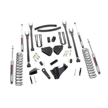 Rough Country 6 Inch Lift Kit - Gas - 4 Link - OVLDS - Ford Super Duty 4WD (05-07)