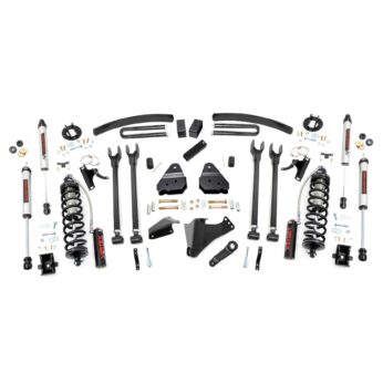 Rough Country 6 Inch Lift Kit - Gas - 4 Link - No OVLDS - C/O V2 - Ford Super Duty (05-07)