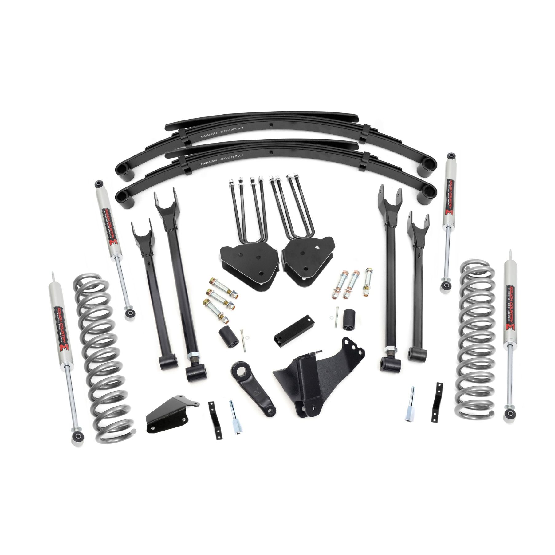 Rough Country 6 Inch Lift Kit - Gas - 4 Link - RR Spring - M1 - Ford Super Duty (05-07)