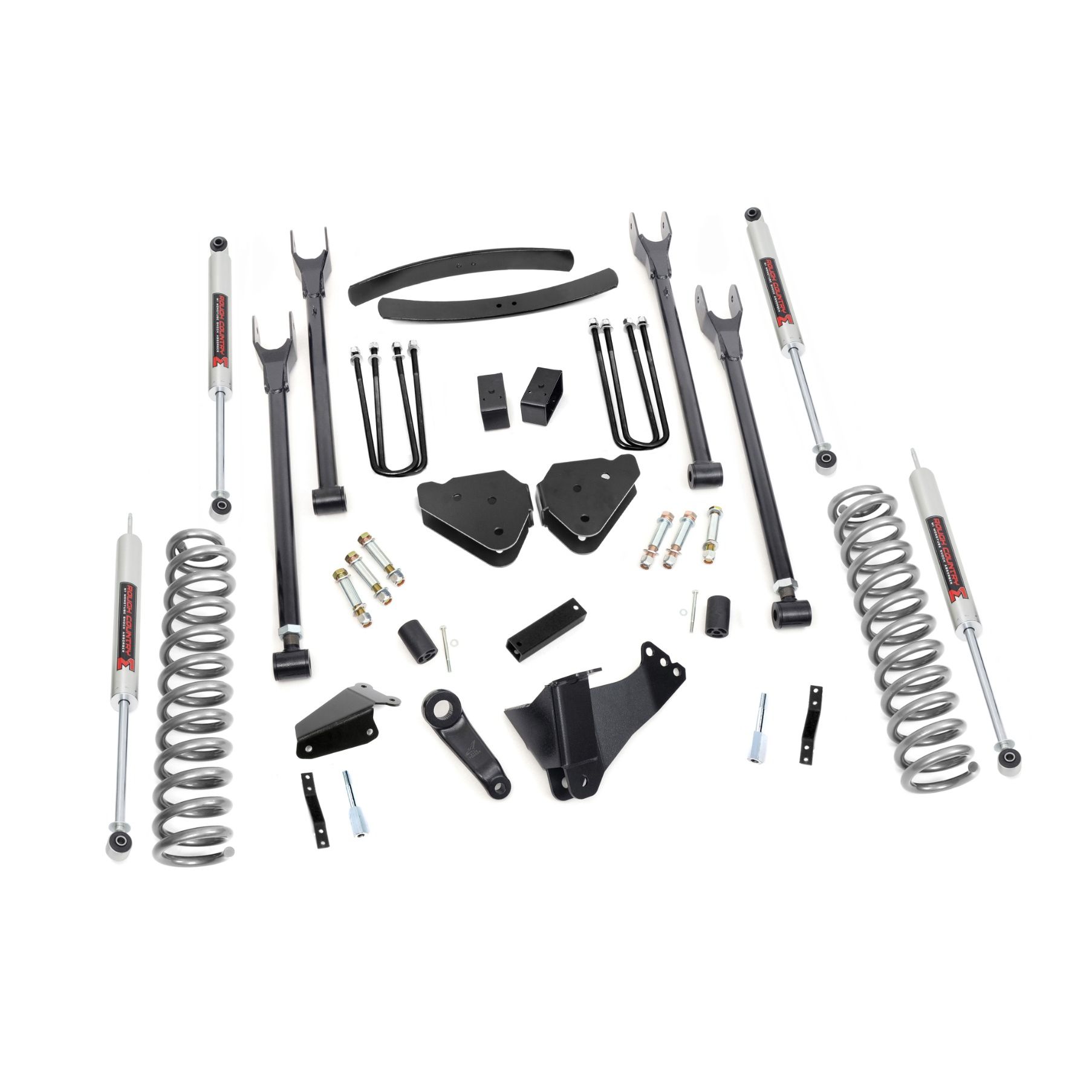 Rough Country 6 Inch Lift Kit - Diesel - 4 Link - No OVLDS - M1 - Ford Super Duty (05-07)