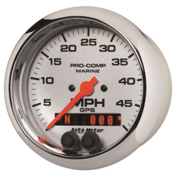 3-3/8 in. GPS SPEEDOMETER, 0-50 MPH, MARINE CHROME ULTRA-LITE