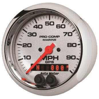 3-3/8 in. GPS SPEEDOMETER, 0-100 MPH, MARINE CHROME ULTRA-LITE
