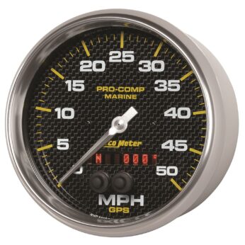 5 in. GPS SPEEDOMETER, 0-50 MPH, MARINE CARBON FIBER