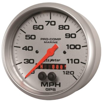 5 in. GPS SPEEDOMETER, 0-120 MPH, MARINE SILVER ULTRA-LITE