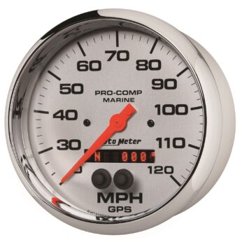 5 in. GPS SPEEDOMETER, 0-120 MPH, MARINE CHROME ULTRA-LITE