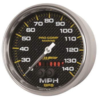 5 in. GPS SPEEDOMETER, 0-140 MPH, MARINE CARBON FIBER