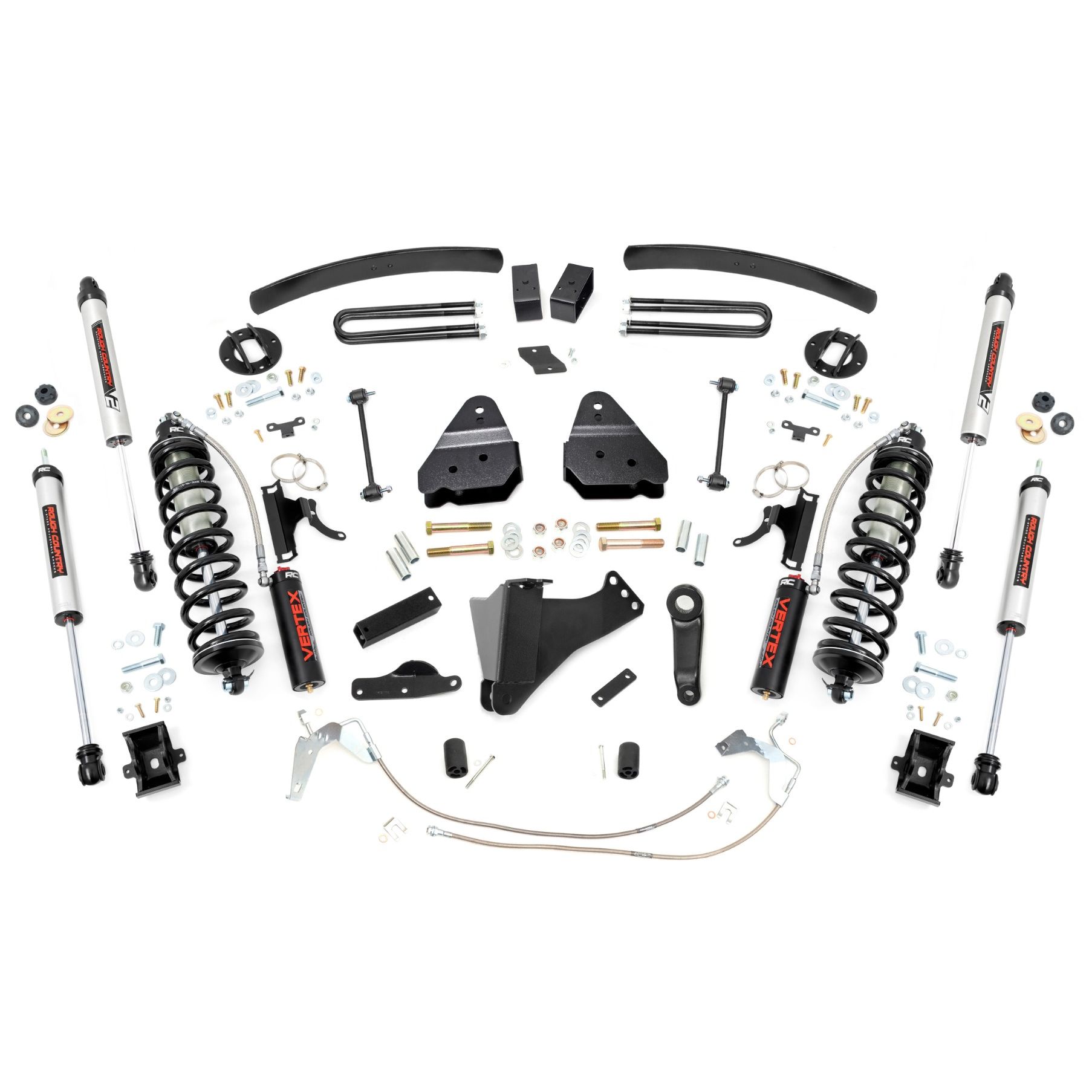 Rough Country 6 Inch Lift Kit - Gas - C/O V2 - Ford Super Duty 4WD (2008-2010)