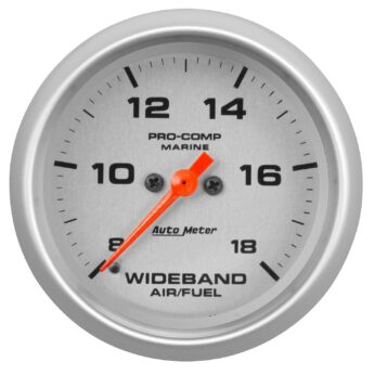 2-5/8 in. WIDEBAND AIR/FUEL RATIO, ANALOG, 8:1-18:1 AFR, MARINE SILVER