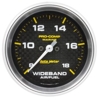2-5/8 in. WIDEBAND AIR/FUEL RATIO, ANALOG, 8:1-18:1 AFR, MARINE CARBON FIBER