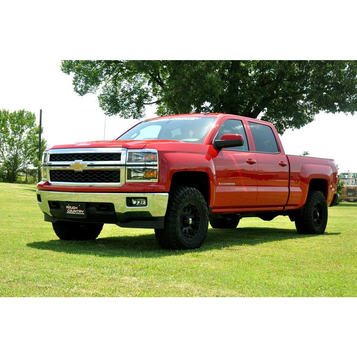 Rough Country 2 Inch Leveling Kit - Aluminum - Red - Chevy/GMC 1500 Truck (07-18) SUV (07-20)