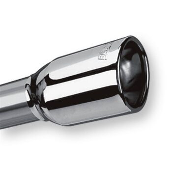 Tip 2.25in Inlet/ 3.625in x 2.5in Outlet Single Oval Rolled-Edge Angle-Cut