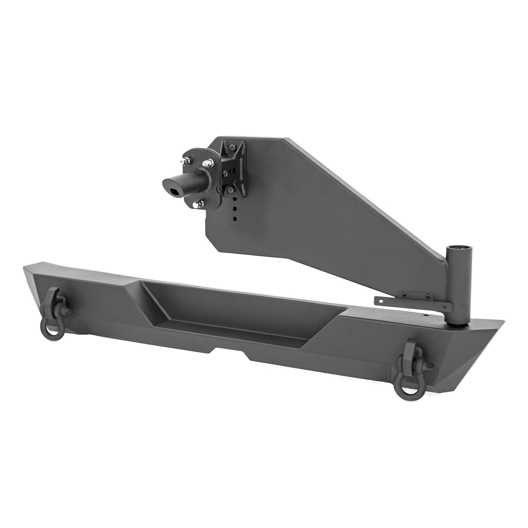 Rough Country Rear Bumper - Trail - Tire Carrier - Jeep Wrangler 4xe (21-23)/Wrangler JL (18-23)