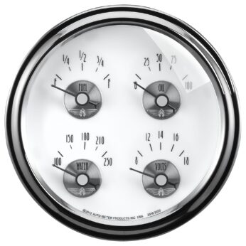 5 in. QUAD GAUGE, 100 PSI/100-250 Fahrenheit/8-18V/240-33 O, PRESTIGE PEARL