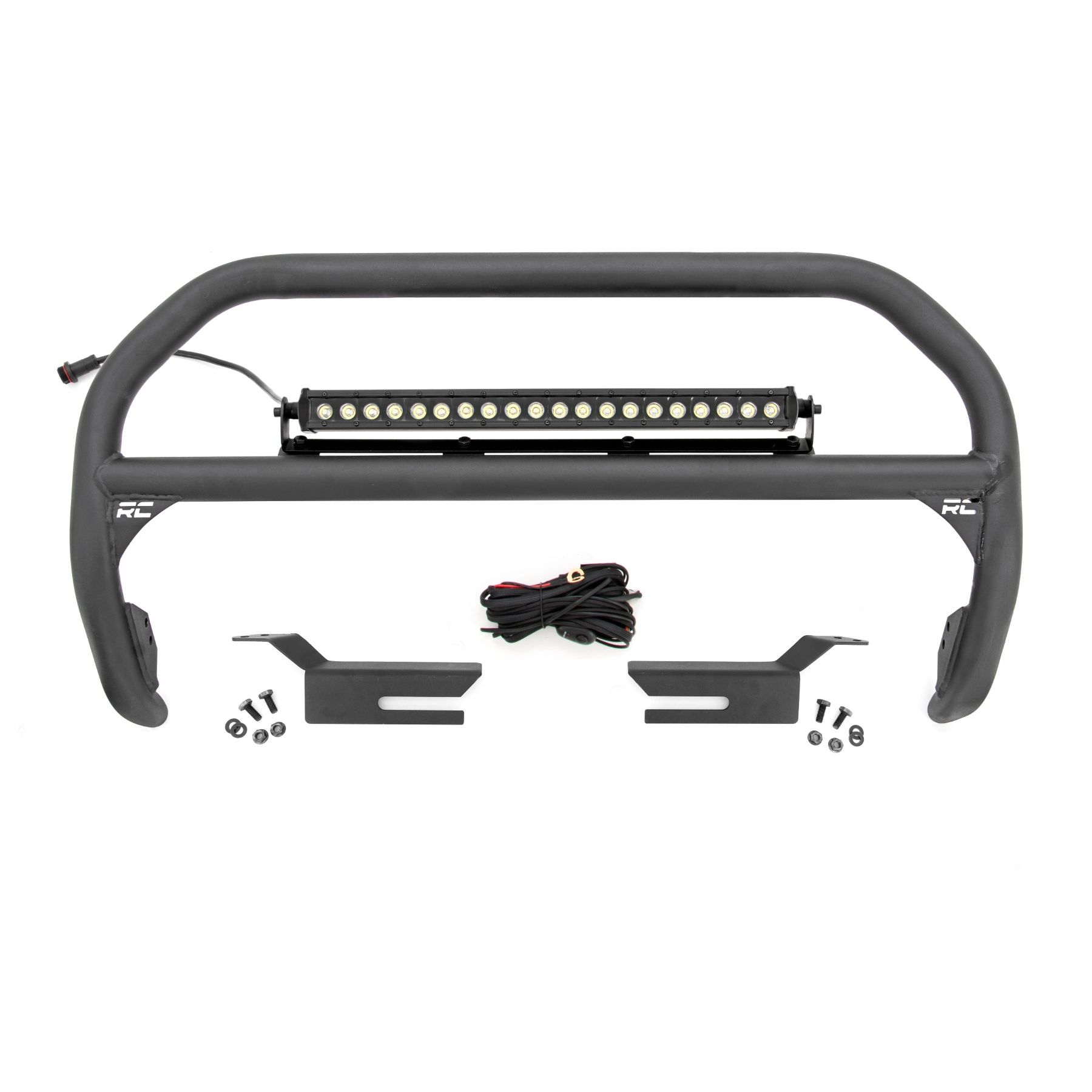 Rough Country Nudge Bar - 20 Inch Black Single Row LED - Ford Bronco 4WD (21-23)