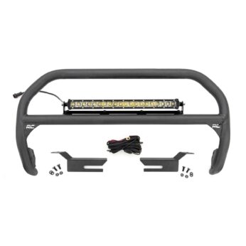 Rough Country Nudge Bar - 20 Inch Chrome Single Row LED - Ford Bronco 4WD (21-23)