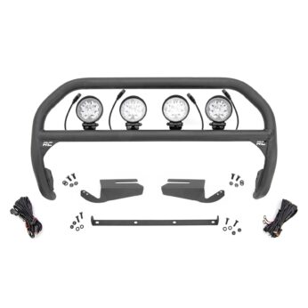 Rough Country Nudge Bar - 4 Inch Round Led (x4) - OE Modular Steel - Ford Bronco (21-23)