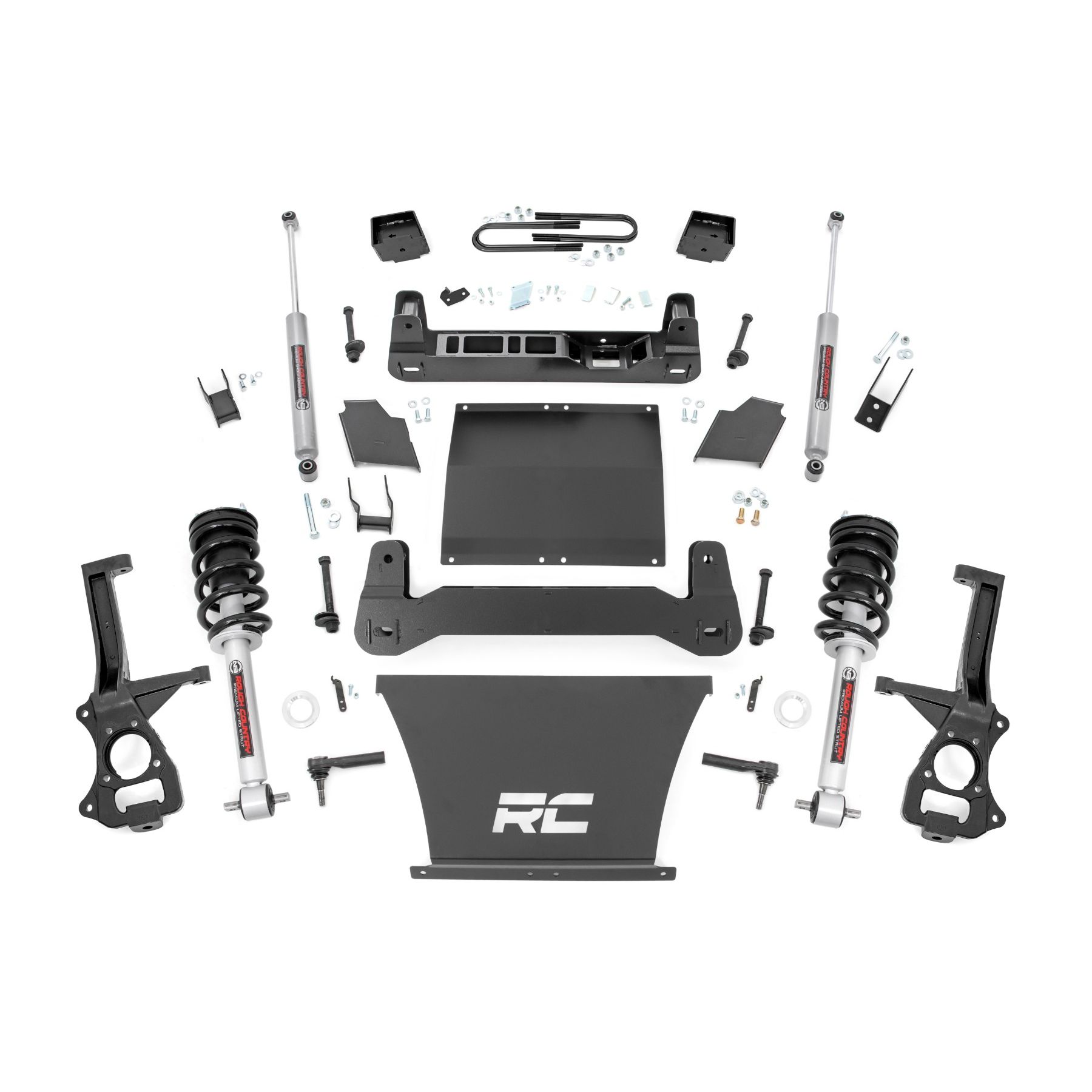 Rough Country 6 Inch Lift Kit - Mono Leaf Rear - N3 Struts - Chevy Silverado 1500 2WD/4WD (19-23)