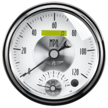 5 in. TACHOMETER/SPEEDOMETER COMBO, 8K RPM/120 MPH, PRESTIGE PEARL