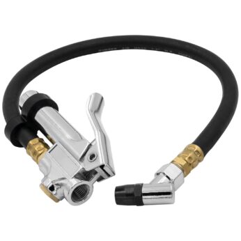 INFLATOR ASSEMBLY, TIRE PRESS, INCL. 18 IN. HOSE W/ 45 BULLET FOOT AIR CHUCK