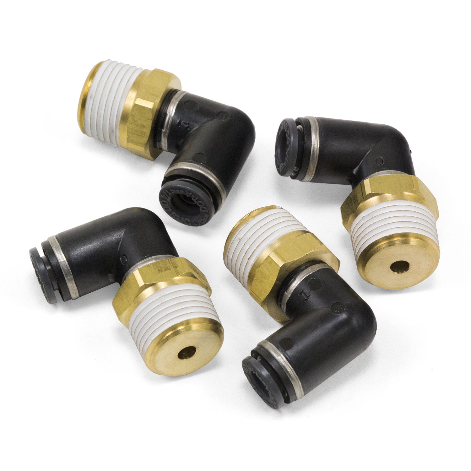 Elbow Male - 3/8in MNPT x 1/4in PTC - DOT - SMC # KV2L07-36S