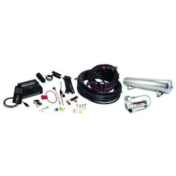 Air Lift Performance 3P .25in Air Line, 4 Gallon 5-Port Lightweight Polished Aluminum Tank, VIAIR 444C Compressor