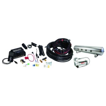 Air Lift Performance 3P .375in Air Line, 4 Gallon 7-Port Lightweight Polished Aluminum Tank, VIAIR 444C Compressor