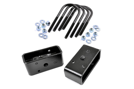 Rough Country 2 Inch Block & U-Bolt Kit - Ford Super Duty 2WD/4WD (2011-2016)