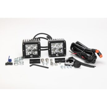 KC Hilites 3 in C-Series C3 LED - 2-Light System - 12W Spot Beam