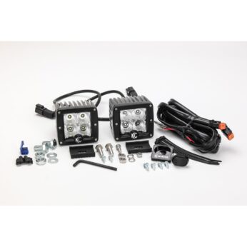 KC Hilites 3 in C-Series C3 LED - 2-Light System - 12W Flood Beam