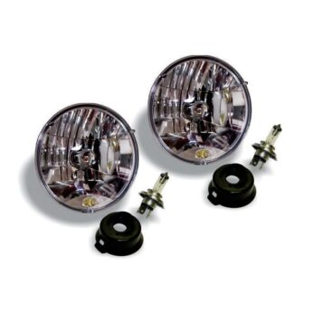 KC Hilites 7 in Headlight - H4 Halogen - 2-Lights - 55W / 60W DOT Headlight - Universal / fits 97-06 Jeep TJ