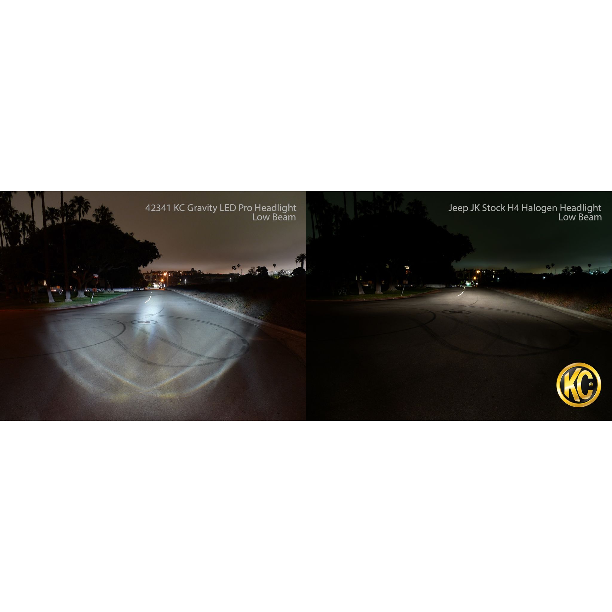 KC Hilites 7 in Gravity LED Pro - Single Headlight - SAE/ECE - 55W / 60W Driving Beam - Universal / 07-18 Jeep JK
