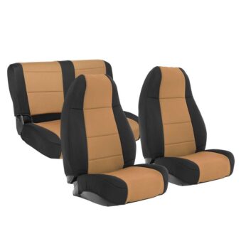 NEOPRENE SEAT COVER SET FRONT/REAR - TAN 76-90 CJ/YJ