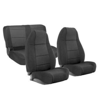 NEOPRENE SEAT COVER SET FRONT/REAR - BLACK 91-95 YJ