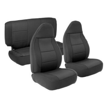 NEOPRENE SEAT COVER SET FRONT/REAR - BLACK 97-02 TJ