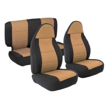 NEOPRENE SEAT COVER SET FRONT/REAR - TAN 97-02 TJ