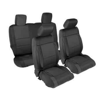 NEOPRENE SEAT COVER SET FRONT/REAR - BLACK 07-12 JK 2DR