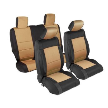NEOPRENE SEAT COVER SET FRONT/REAR - TAN 07-18 JK 2DR