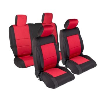 NEOPRENE SEAT COVER SET FRONT/REAR - RED 13-18 JK 2DR