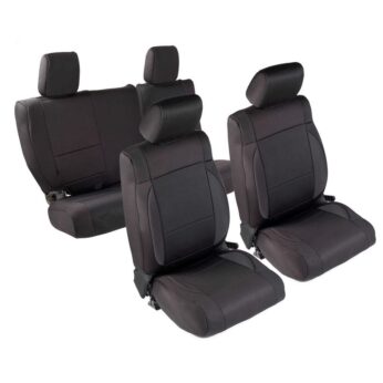 NEOPRENE SEAT COVER SET FRONT/REAR - BLACK 07 JK 4DR
