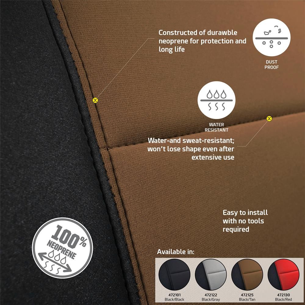 Smittybilt Neoprene Seat Cover Set Front/Rear - Tan Gen 1