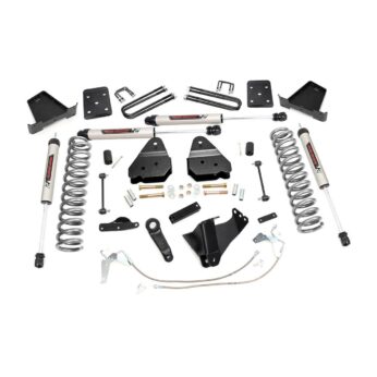 Rough Country 4.5 Inch Lift Kit - W/O Overloads - V2 - Ford Super Duty 4WD (08-10)