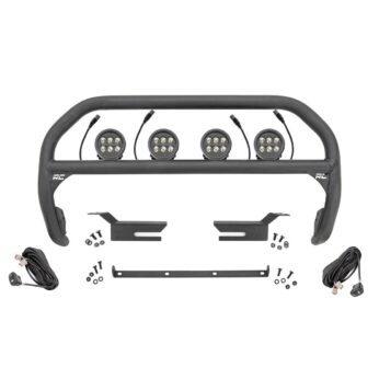 Rough Country Nudge Bar - 3.5 Inch Round Led (x4) - Ford Bronco 4WD (2021-2023)