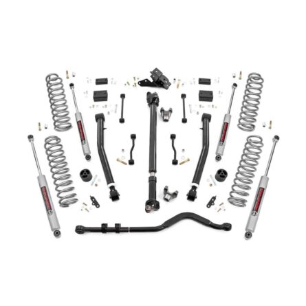 Rough Country 3.5 Inch Lift Kit - Adj Lower - FR D/S - Jeep Wrangler JL (18-23)