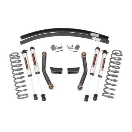 Rough Country 3 Inch Lift Kit - SII - RR AAL - V2 Shocks - Jeep Cherokee XJ (84-01)